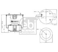 FEBI BILSTEIN Soufflet à air suspension pneumatique Avant 38012