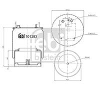 FEBI BILSTEIN Soufflet à air suspension pneumatique Ressort pneumatique 101283