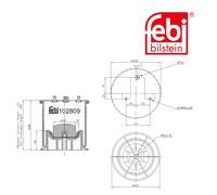 Febi BILSTEIN Soufflet Pneumatique Essieu Arrière Droit pour Iveco Daily IV