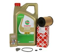 Febi Huile Filtre +5L Castrol 5W30 Kit Inspection Pour 1.6/2.0TDI Audi A3 VW