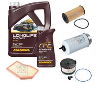 FEBI Inspection set 6L MANNOL LONGUE VIE 504/507 5W-30 pour Mercedes-Benz