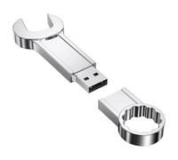 FEBNISCTE Clé USB au Design Unique,Flash Drive Personnalisée Amusante 16Go, Mémoire Stick USB 2.0 avec Métal Argenté,Stockage de Données PenDrive