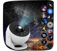 Febotak Aurora Projecteur d’étoiles, planétarium, galaxies, lumière nocturne, musique, 8 sons ambiants et mélodies, compatible avec Alexa, contrôle app, télécommande/voix