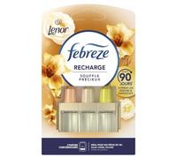 Febreze 3Volution Désodorisant Électrique Recharge 3x 20 ML Lenor Souffle Précieux, 3 Parfums En Alternance Pour Éliminer Les Odeurs