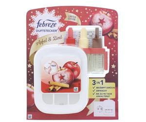 Febreze 3Volution Diffuseur de parfum (20 ml) pomme et cannelle, kit de démarrage, parfum d'ambiance et désodorisant