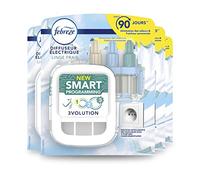 Febreze 3Volution Diffuseur Électrique de Parfum, 4 x 20ml, Linge Frais, Désodorisant Smart Programming, Élimination Des Odeurs Maison