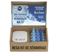 Febreze 3Volution Éveil Printanier Kit De Démarrage Désodorisant Électrique Programmation Intelligente + Recharges 80 ML, 3 Parfums En Alternance Pour Éliminer Les Odeurs