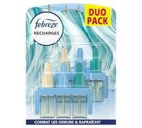 Febreze 3Volution Linge Frais Recharges pour Diffuseur Électrique, 2 Recharges de 20ml, 3 Parfums en Alternance, Combat les Odeurs en Continu, Jusqu'à 90 Jours