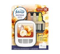 Febreze Kit de Démarrage Diffuseur Électrique Parfum Souffle Précieux, Prise + Recharge de 20 ml, 3 Parfums en Alternance, Combat les Odeurs et Rafraîchit Jusqu'à 90 Jours