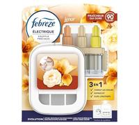 Febreze 3Volution Souffle Précieux Kit De Démarrage Diffuseur Électrique, Prise + Recharge de 20ml, 3 Parfums en Alternance, Combat les Odeurs en Continu, Jusqu'à 90 Jours