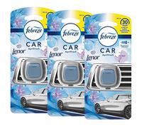 Febreze Lenor Lot de 3 désodorisants pour Voiture Parfum d'avril Parfum Anti-odeurs Alternative à l'arbre parfumé