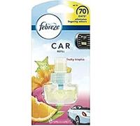 Febreze Lot de 3 recharges de désodorisant pour voiture 7 ml - Fresh Escapes - Fruité Tropiques