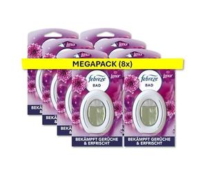 Febreze Lot de 8 désodorisants de salle de bain en améthyste - Lutte et prévention des odeurs en continu