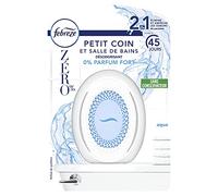 Febreze Désodorisant WC en continu Petit Coin – Élimination/Prévention des odeurs – Aqua, Blanc