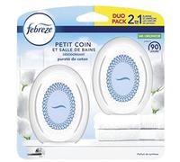 Febreze Petit Coin Désodorisant Maison, 2 x 75ml, Désodorisant En Continu Pour Élimination Et Prévention Des Odeurs, Pureté De Coton