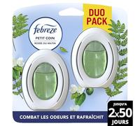 Febreze Petit Coin, Duo Pack, Rosée Du Matin, Désodorisant WC En Continu Pour Élimination Et Prévention Des Odeurs, Fraîcheur Jusqu'à 50 Jours, 2 X 7,5 ML