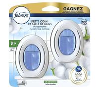 Febreze Petit Coin Et Salle De Bains, Parfum Pureté de Coton, (2 Unités x 7,5ml), Désodorisant En Continu Pour Élimination Et Prévention Des Odeurs