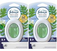 Febreze Petit Coin, Rosée du Matin Désodorisant WC En Continu Pour Élimination Et Prévention Des Odeurs 1 X, 50 jours (Lot de 2)