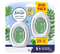 Febreze Petit Coin Rosée du Matin, Lot de 2 Désodorisants WC Sans Électricité, Combat et Prévient les Odeurs, Technologie OdourClear, Fraîcheur Continue Jusqu'à 50 Jours