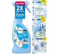Febreze Pure Frais Rafraîchisseur de Textile, 3Volution Duo Pack, Bain D'Air