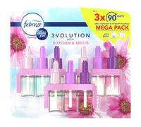 Febreze Recharge pour assainisseur d'air 3Volution, 60 ml, Blossom & Breeze, 3 parfums alternatifs pour éliminer les odeurs (l'emballage peut varier)