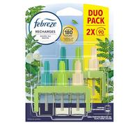 Febreze Recharges pour Diffuseur Électrique, Parfum Rosée Du Matin, 2 recharges de 20ml, 3 Parfums en Alternance, Combat les Odeurs et Rafraîchit Jusqu'à 90 Jours