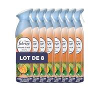 Febreze Spray Désodorisant Fruits Exotiques 1480ML (8 X 185 ML), 2 En 1 Combat Les Odeurs Et Rafraîchit