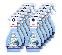 Febreze Spray Désodorisant Textile (385ml x12), Linge Frais, Elimine 99,9% des bactéries, Combat Les Odeurs Emprisonnées Dans Les Tissus, Laisse Un Parfum Frais