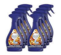 Febreze Spray Désodorisant Textile (500ml x8), Agrumes et Verveine Blanche de Lenor, Combat Les Odeurs Emprisonnées Dans Les Tissus, Laisse Un Parfum Frais