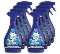 Febreze Spray Désodorisant Textile (500ml x8), Envolée d'Air de Lenor, Combat Les Odeurs Emprisonnées Dans Les Tissus, Laisse Un Parfum Frais