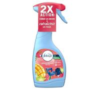 Febreze Spray Désodorisant Textile (500ml x8), Fruits Exotiques, 2 EN 1 Combat Les Odeurs Emprisonnées Dans Les Tissus, Laisse Un Parfum Frais