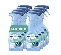 Febreze Désodorisant Textile Linge Frais, Pack Économique 8x500ml, Élimine les Odeurs avec Technologie OdourClear, Formule à Base d'Eau, Testé Dermatologiquement, Sans Danger pour Animaux