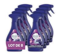 Febreze Textile Spray Désodorisant 500 ML x 8 Lenor Bouquet Floral, Élimine Les Odeurs Emprisonnées Dans Les Tissus Et Laisse Un Parfum Frais