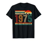 February 1975 Limited Edition Classic 1975 Vintage Birthday T-Shirt