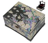 February Mountain Boîte à bijoux en bois nacré - Cadeau unique pour anniversaires, fête des mères, anniversaire de mariage, cadeaux de Noël