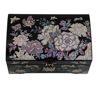 February Mountain Boîte à bijoux en nacre - Avec 2 étages et miroir - Décoration chambre - Cadeau pour femme