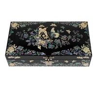 February Mountain Boîte à Bijoux en Nacre avec Design de Papillon Coréen - Pour Femmes, Anniversaire, Fête des Mères et Occasions Spéciales