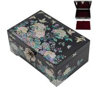 February Mountain Boîte à bijoux en nacre avec plateau à bagues - Cadeau unique pour les femmes qui ont tout