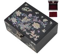 February Mountain Boîte à bijoux en nacre - Cadeau papillon pour femme, anniversaire, mariage, fête des mères, Noël, remise de diplôme (Grue)