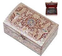 February Mountain - Boîte à Bijoux en Nacre Coréenne - Coffret Cadeau Femme avec Miroir - Motif Grue Élégante - Idée Unique pour Anniversaire, Noël ou Mariage