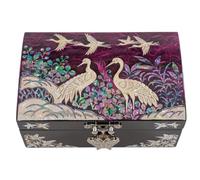 February Mountain Boîte à Bijoux Petite en Nacre Coréenne - Cadeau Fête des Mères, Noël, Anniversaire, Mariage, Idées de Cadeaux pour les Femmes qui ont Tout (Violet_Grue)