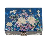 February Mountain Boîte à Bijoux Traditionnelle Coréenne en Nacre, Petit Modèle avec Design de Grue - Cadeaux pour Femmes pour la Fête des Mères, Noël, Anniversaire, Mariage, Anniversaire