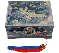 February Mountain Boîte à musique coréenne traditionnelle en nacre pour femme, cadeau de Noël et d'anniversaire pour femme