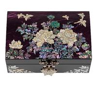 February Mountain Boîte de rangement à bijoux en bois incrustée de nacre - Brume violette