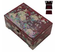 February Mountain Boîte organisatrice de bijoux en nacre de avec plateau à bagues - Cadeaux uniques pour femmes qui ont tout