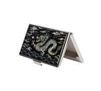 February Mountain Étui pour cartes de visite en nacre, cadeau traditionnel coréen, support fin en métal pour cartes de visite et de crédit, portefeuille de poche, protection anti-RFID, multicolore