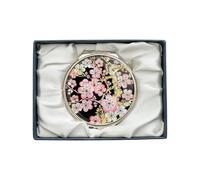 February Mountain Miroir Compact Double grossissement en Nacre - Cadeau pour Femme, Maman et sœur - Idée Unique d'anniversaire, de Noël (Plum Blossom Tree)