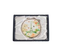 February Mountain Miroir Compact Double grossissement en Nacre - Cadeau pour Femme, Maman et sœur - Idée Unique d'anniversaire, de Noël (Paris in Bloom)