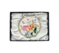 February Mountain Miroir Compact Double grossissement en Nacre - Cadeau pour Femme, Maman et sœur - Idée Unique d'anniversaire, de Noël (Peony Butterfly)