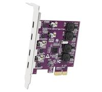 FebSmart Carte d'extension PCI Express USB 3.0 avec 4 Ports USB-C 5 Gbit/s pour PC de Bureau Windows 11, 10, 8.x, 7, Vista, XP, Technologie Auto-alimentée intégrée, Pas Besoin d'alimentation